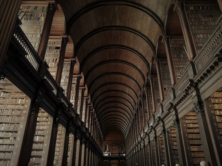 the old library in the trinity college library dublin
