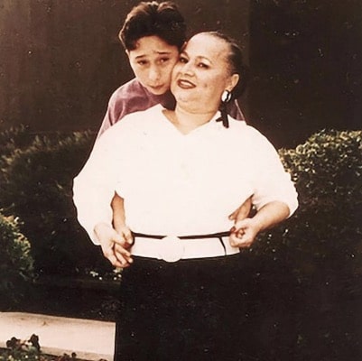 Grisleda Blanco and her son Michael Corleone Blanco take a photo together